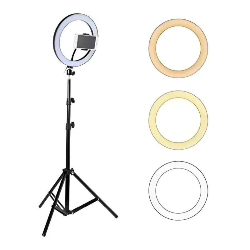 Anillo de Luz LED 26 cm con Trípode Ajustable — Luz Blanco Frío — Hogar y Estilo de Vida, Sevelin Arica