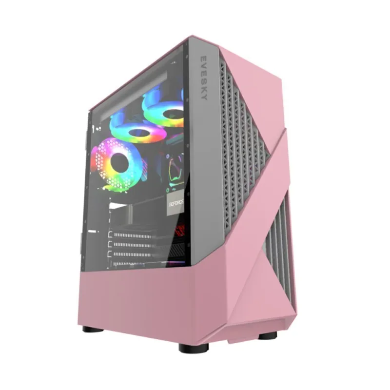 Gabinete Kronos Evesky Pink ATX — Vidrio Templado, USB 3.0 — Componentes PC, Sevelin Arica