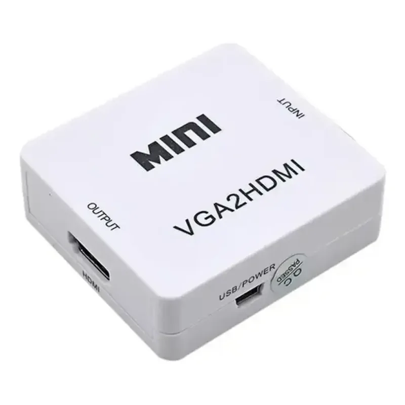 Adaptador VGA a HDMI con Audio 3.5 mm — Full HD 1080p — Cables y Adaptadores, Sevelin Arica