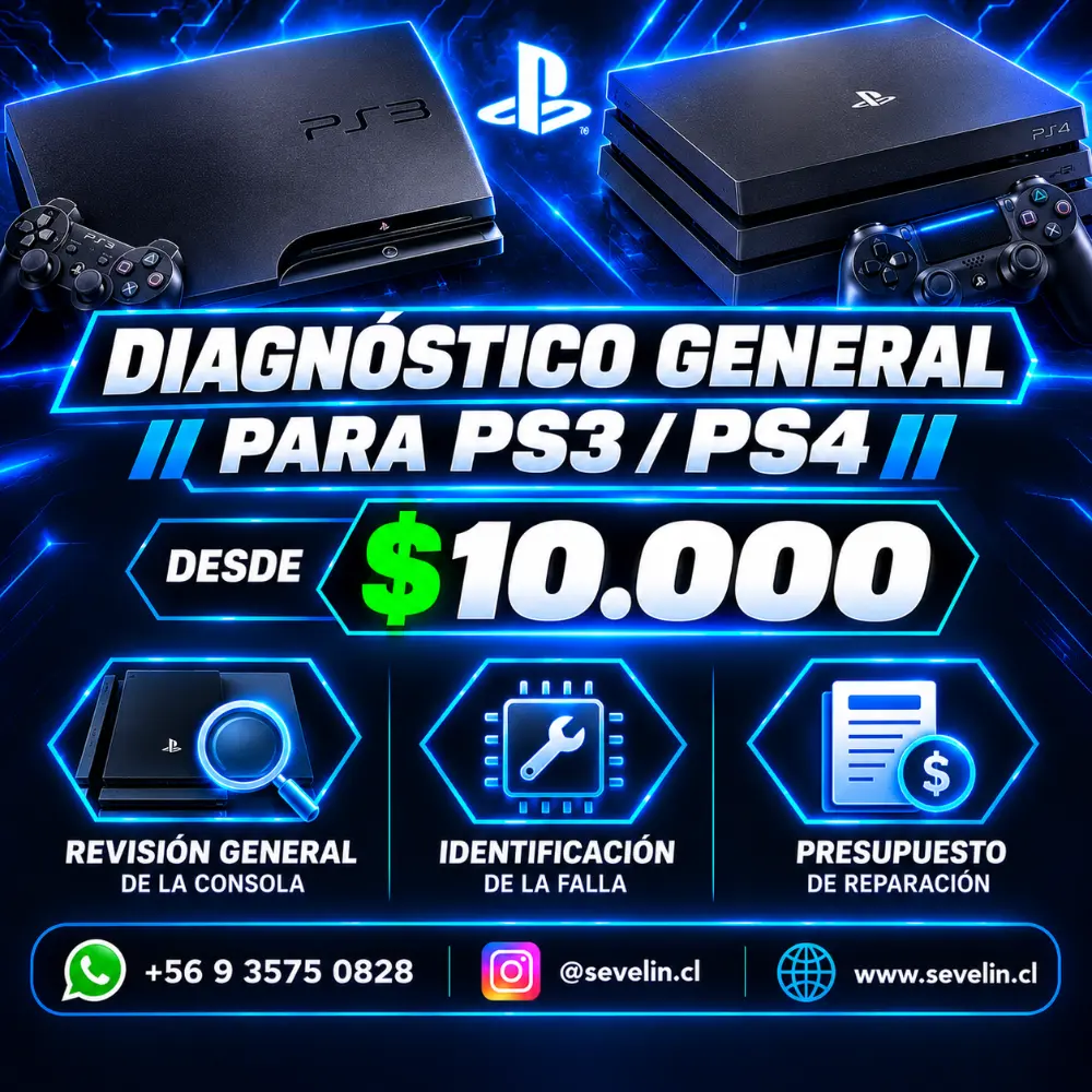 Mantenimiento de PS3 — Servicios Técnicos, Sevelin Arica