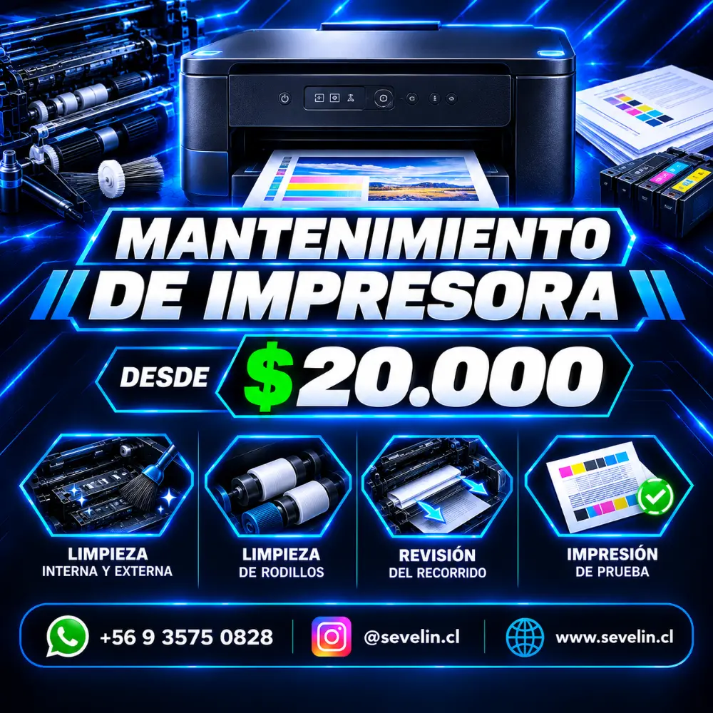 Mantenimiento de Impresora — Servicios Técnicos, Sevelin Arica